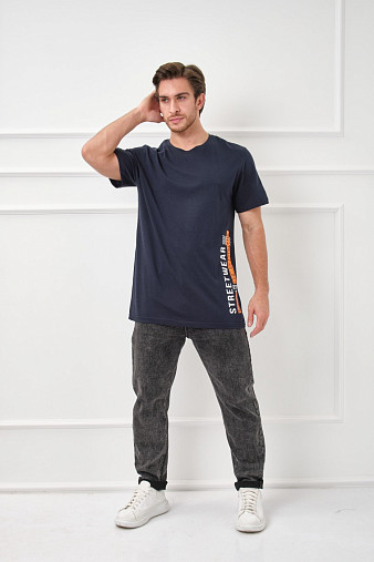 Футболка мужская Норд т.синяя