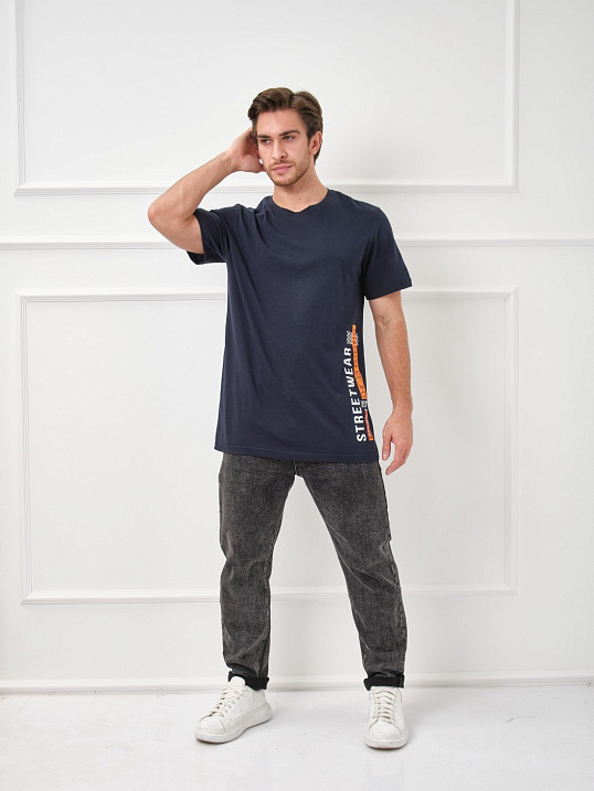 Футболка мужская Норд т.синяя