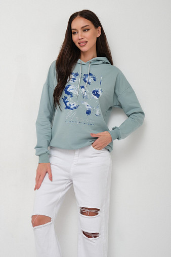Толстовка женская Элен-2 аква