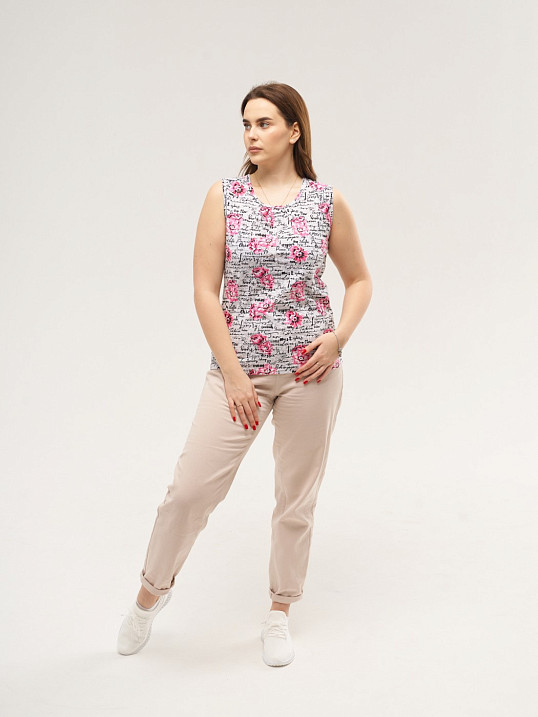 Майка Летнее признание розовый/буквы