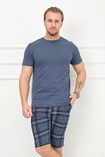 Костюм мужской Джой индиго/клетка