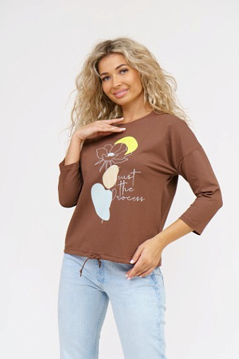 Лонгслив Николь шоколад
