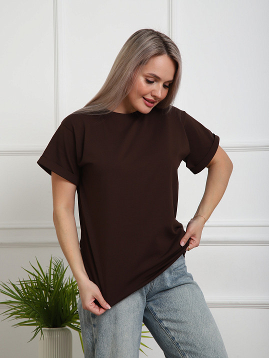 Футболка женская Классика шоколад