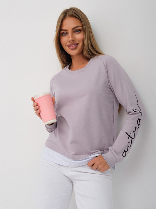 Толстовка женская Дабл св.серый