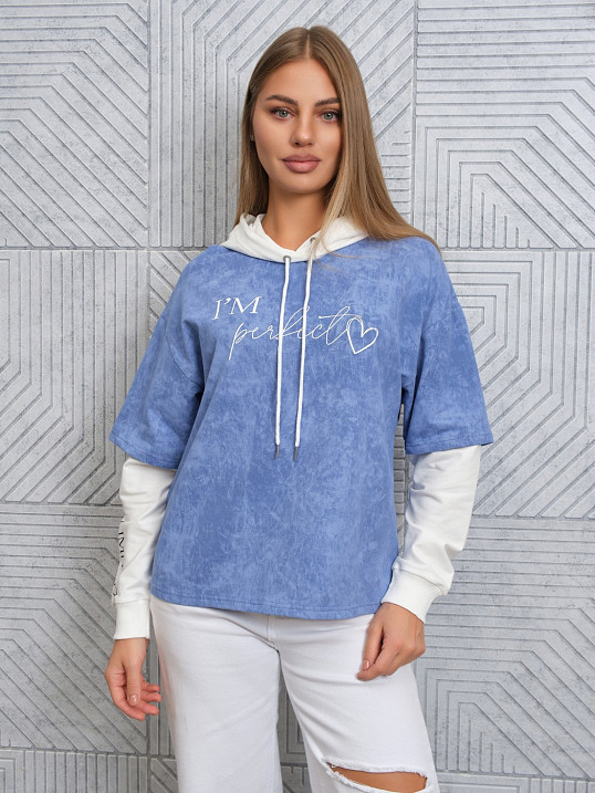 Толстовка женская Венди варенка василек