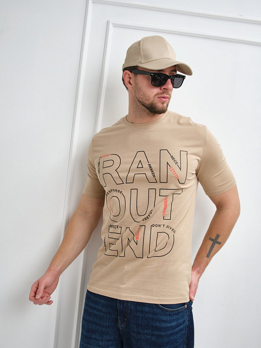 Футболка мужская Сириус бежевый