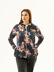 Толстовка женская Мираж ПАН т.синий/цветы