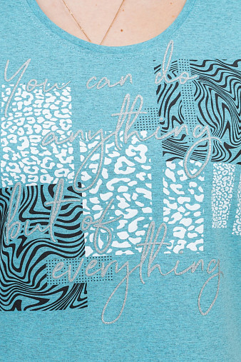 Футболка женская Сафари-1 лазурь/меланж