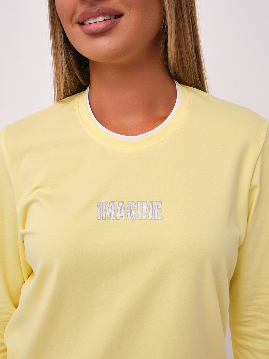 Лонгслив женский Сигма лимон