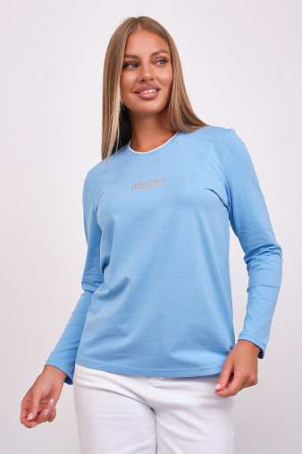 Лонгслив женский Сигма голубой