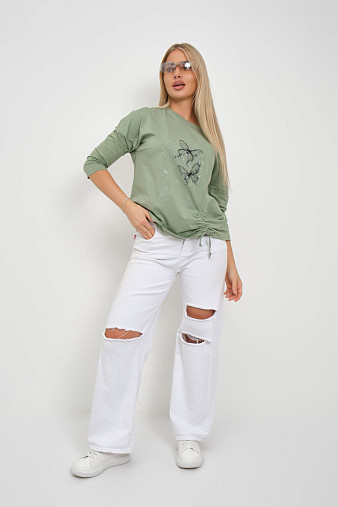 Лонгслив женский Сати фисташка