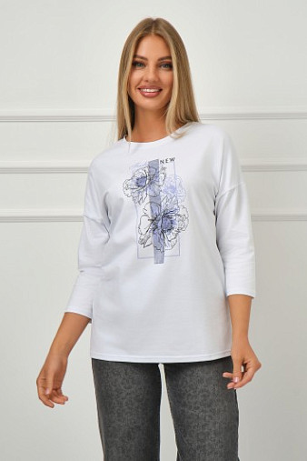 Лонгслив Стиль белый