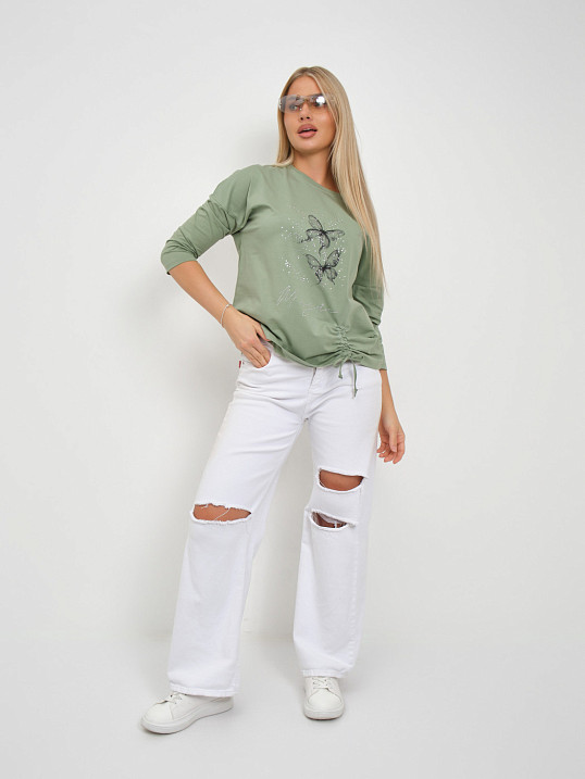 Лонгслив женский Сати фисташка