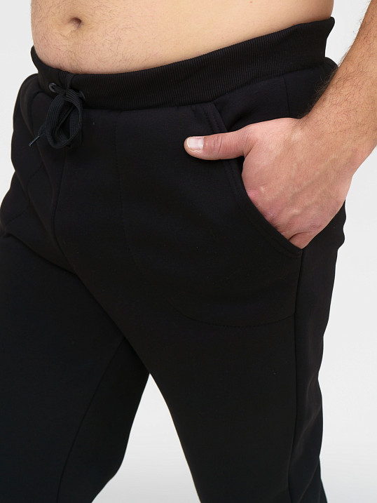 Брюки мужские футер 3-х нитка чёрный