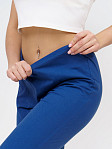 Бриджи кулирка с лайкрой однотонные индиго