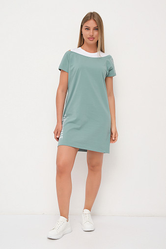 Платье женское Мирэль со стразами изумруд