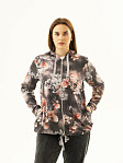 Толстовка женская Мираж ПАН антрацит/цветы