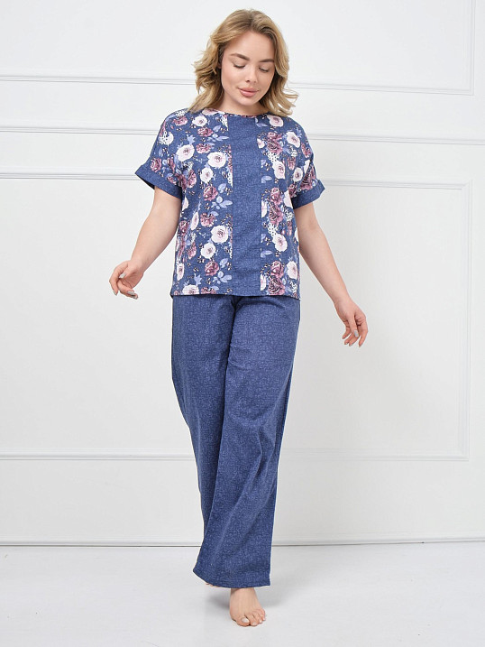 Костюм Моника индиго/цветы