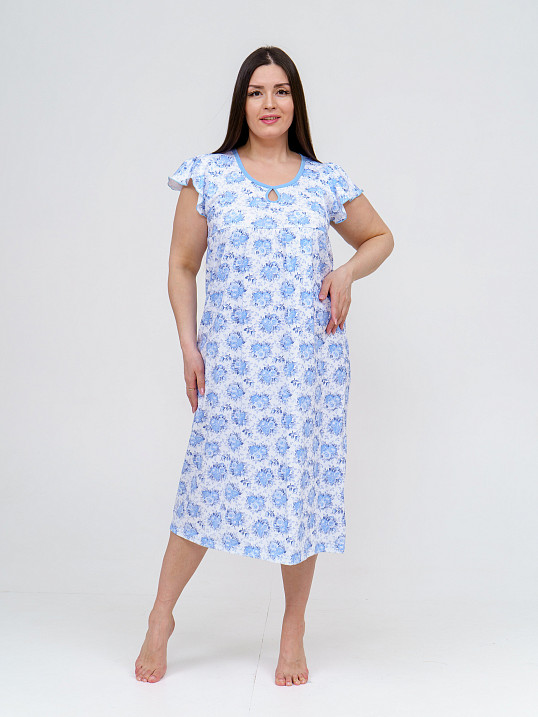Ночная сорочка Крыло голубой