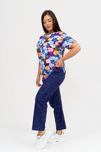 Костюм Поэзия индиго/мультиколор