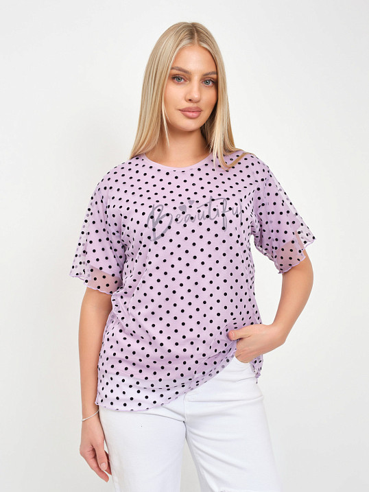 Футболка женская Бьюти вискоза лаванда