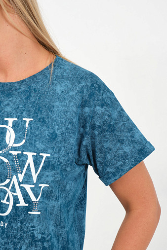 Футболка жен. Лиона варенка морская волна