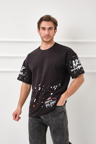 Футболка мужская Дорс футер черный