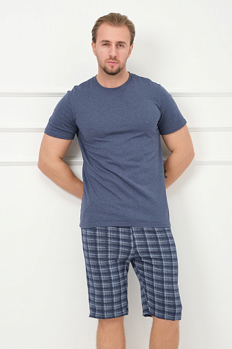 Костюм мужской Джой синий/клетка