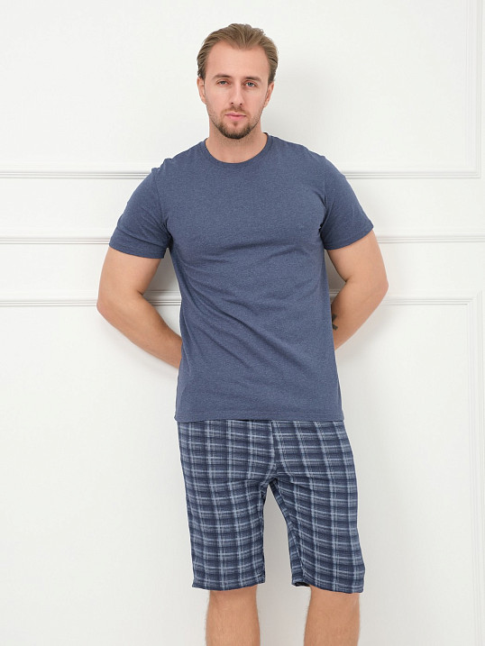 Костюм мужской Джой синий/клетка