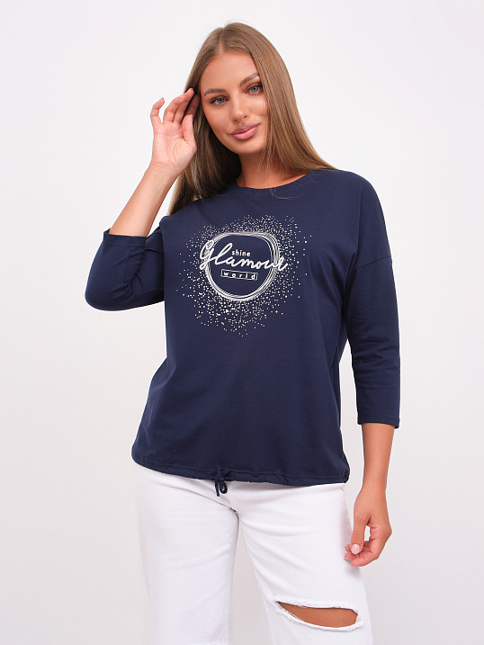 Лонгслив жен. Гламур индиго