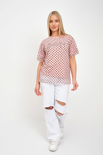 Футболка женская Бьюти вискоза пудра