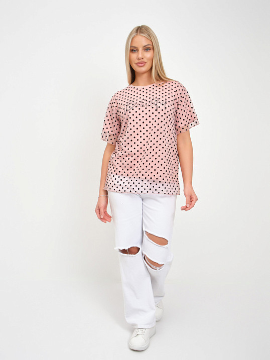 Футболка женская Бьюти вискоза пудра