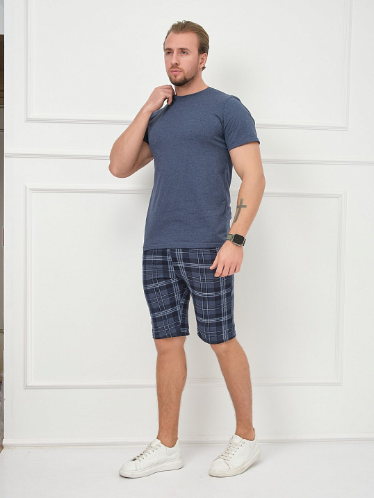 Костюм мужской Джой индиго/клетка