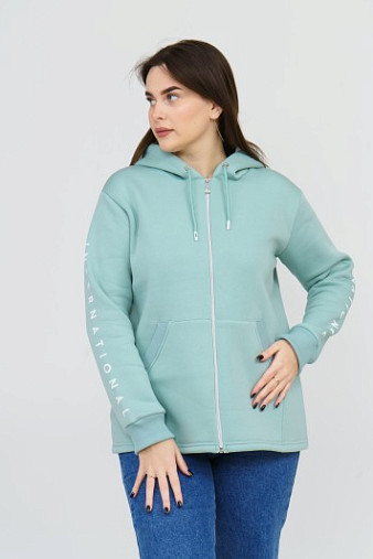 Толстовка женская Гамма на молнии аква