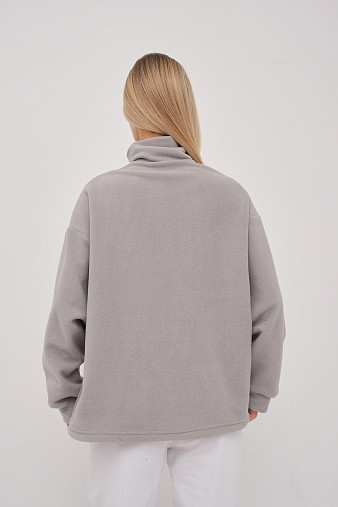 Толстовка жен. Тренд флис св.серый