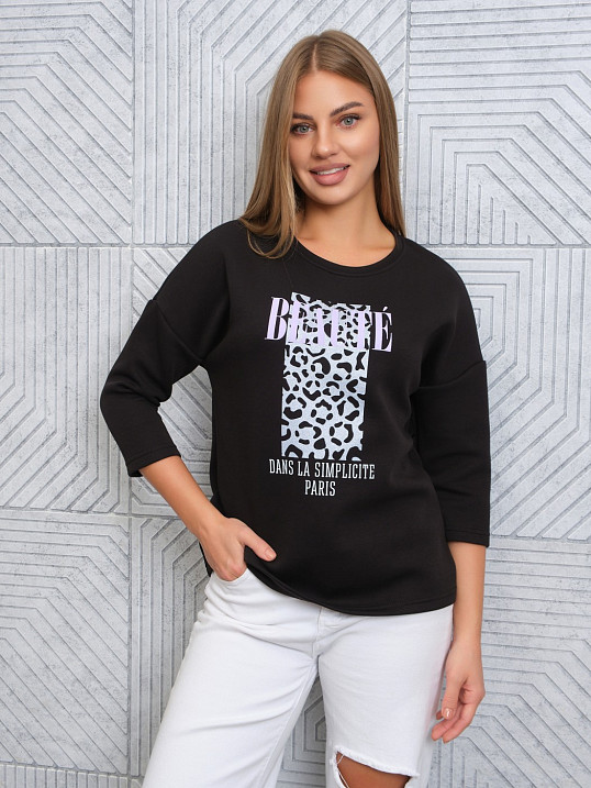 Свитшот женский Бьюти черный