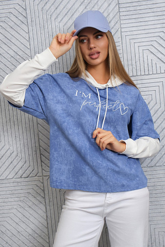 Толстовка женская Венди варенка василек