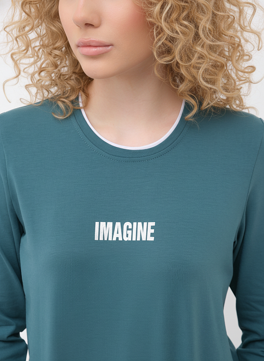 Лонгслив женский Сигма т.изумруд