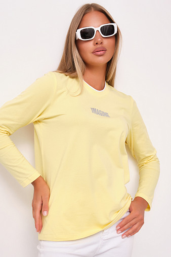 Лонгслив женский Сигма лимон