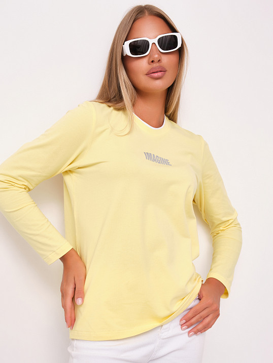 Лонгслив женский Сигма лимон