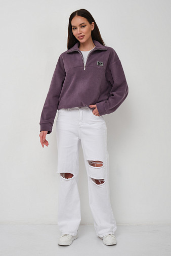 Толстовка жен. Тренд флис т.лиловый