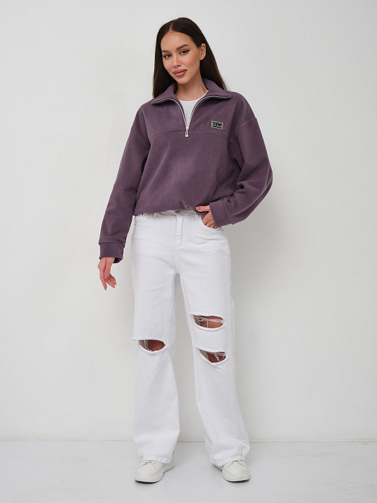 Толстовка жен. Тренд флис т.лиловый