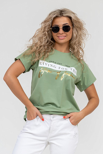 Футболка женская Имидж фисташка