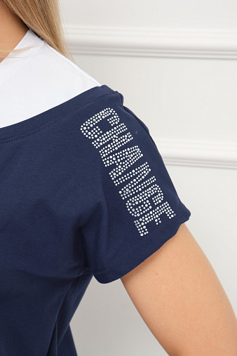 Платье женское Мирэль со стразами т.синий