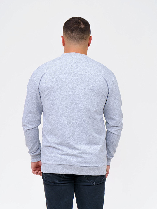 Толстовка мужская Эталон серый/меланж