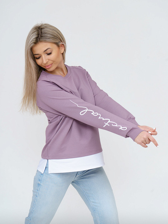 Толстовка женская Дабл светло-лиловый