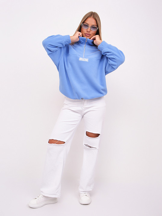 Толстовка жен. Тренд-2 флис голубой