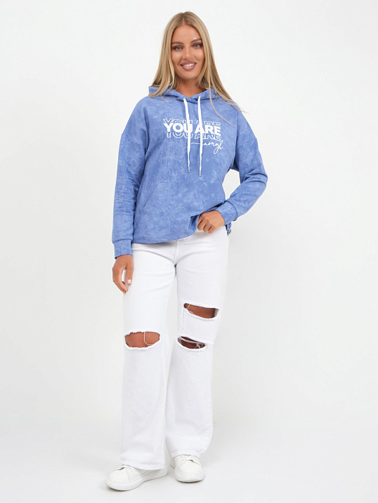 Толстовка женская Винтаж василек