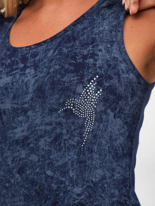 Майка вискозная Элина т.синий