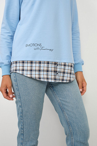 Толстовка женская Аврора голубой